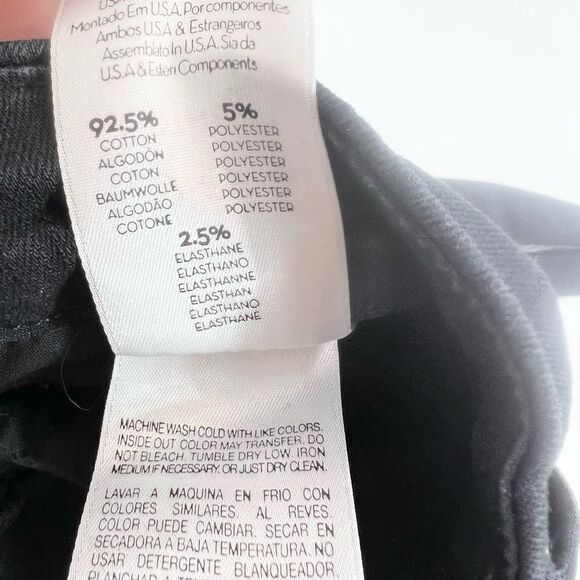 Mother Looker Ankle Fray Guilty Glitter Racer Jeans Womens 29 Black Frayed Hem - Picture 7 of 14